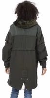 Green Cotton Women Parka 3