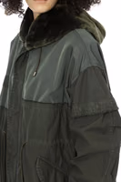 Green Cotton Women Parka 4