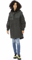 Green Cotton Women Parka 5