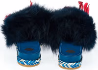 Blue Lamb Leather Women Sandal 4