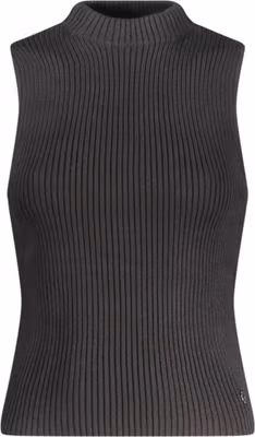 Black Cotton Women Tank Top