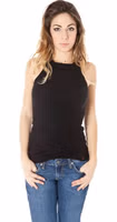 Black Micro Modal Women Tank Top 1