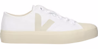 White Fabric Low Top Sneakers 1