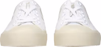 White Fabric Low Top Sneakers 3