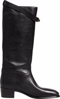 Black Logo Plaque Over The Calf Boots Shoes 5