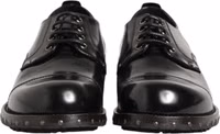 Black Leather Studded Men Formal Derby Shoes 1