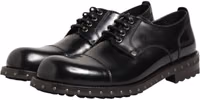 Black Leather Studded Men Formal Derby Shoes 3