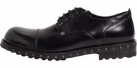 Black Leather Studded Men Formal Derby Shoes 5