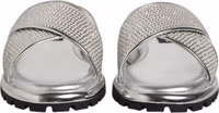 Silver Strass Slides Flats Slippers Shoes 1