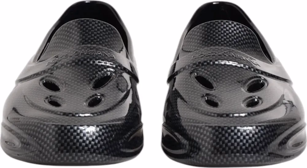 Black Rubber Slides Low Top Sneakers Shoes