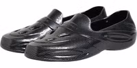 Black Rubber Slides Low Top Sneakers Shoes 3