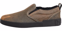 Brown Cotton Low Top Slip On Sneakers Shoes 5