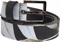 Multicolor PVC Floral Silver Buckle Men Belt 1