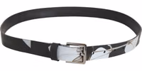 Multicolor PVC Floral Silver Buckle Men Belt 2