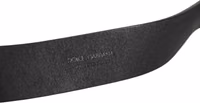 Black Leather Metal Buckle Classic Men Belt 2