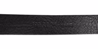 Black Leather Classic Metal Logo Buckle Belt 3