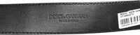 Black Leather Classic Metal Logo Buckle Belt 2