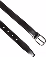Black Classic Leather Silver-Tone Buckle Belt 3