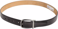Black Classic Leather Silver-Tone Buckle Belt 4