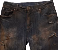 Black Cotton Skinny Tattered Men Denim Jeans 4