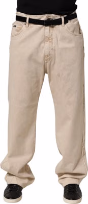 Beige Cotton Straight Denim Trouser Jeans