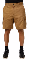 Brown Cotton Stretch Logo CargoBermuda Shorts 1