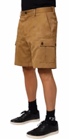 Brown Cotton Stretch Logo CargoBermuda Shorts 2