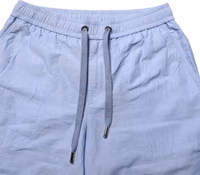 Light Blue Linen Mid Waist Men Bermuda Shorts 4