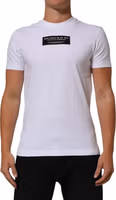 White Cotton Logo Print Crew Neck Men T-shirt 1