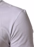 White Cotton Logo Print Crew Neck Men T-shirt 5