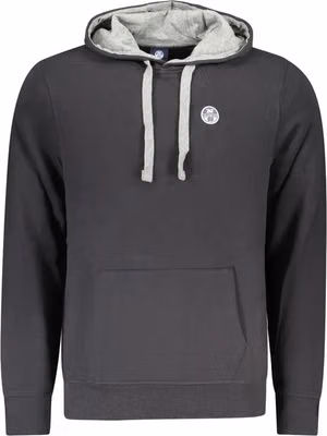 Black Cotton Men Sweatshirt