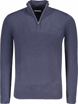 Blue Acrylic Men Sweater