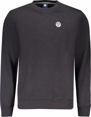 Black Cotton Mens Sweatshirt