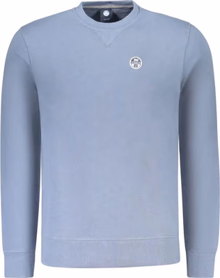 Blue Cotton Men Sweatshirt
