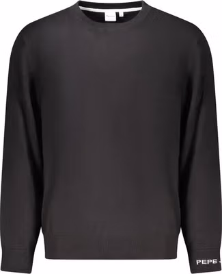 Black Cotton Men's Sweater