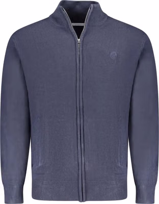 Blue Acrylic Men Cardigan