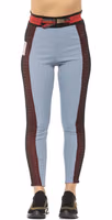 Light Blue Cotton Women Leggings 1