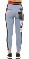 Light Blue Cotton Women Leggings 3