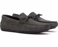 Gray Nubuc Leather Moccassin 2