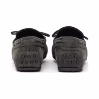 Gray Nubuc Leather Moccassin 3