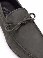 Gray Nubuc Leather Moccassin 5