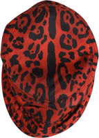 Red Black Nylon Leopard Print Bucket Men Cap Hat 1