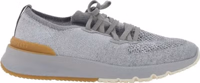 Gray Cotton Athletic Sneakers