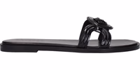 Black Leather Slippers 1