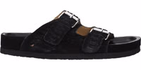 Black Leather Slippers 1