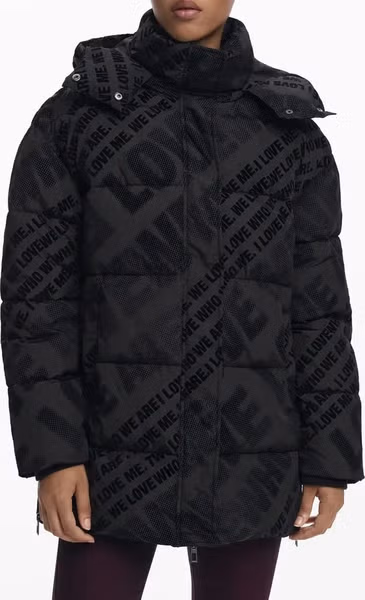 Black Polyester Women Jacket