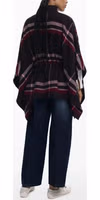Black Polyester Women Poncho 2