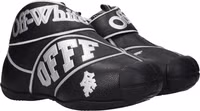 Black Leather High Top Sneakers 2