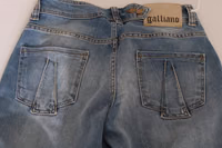 Blue Washed Mid Waist Skinny Casual Denim Pants 4
