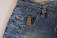 Blue Washed Mid Waist Skinny Casual Denim Pants 5